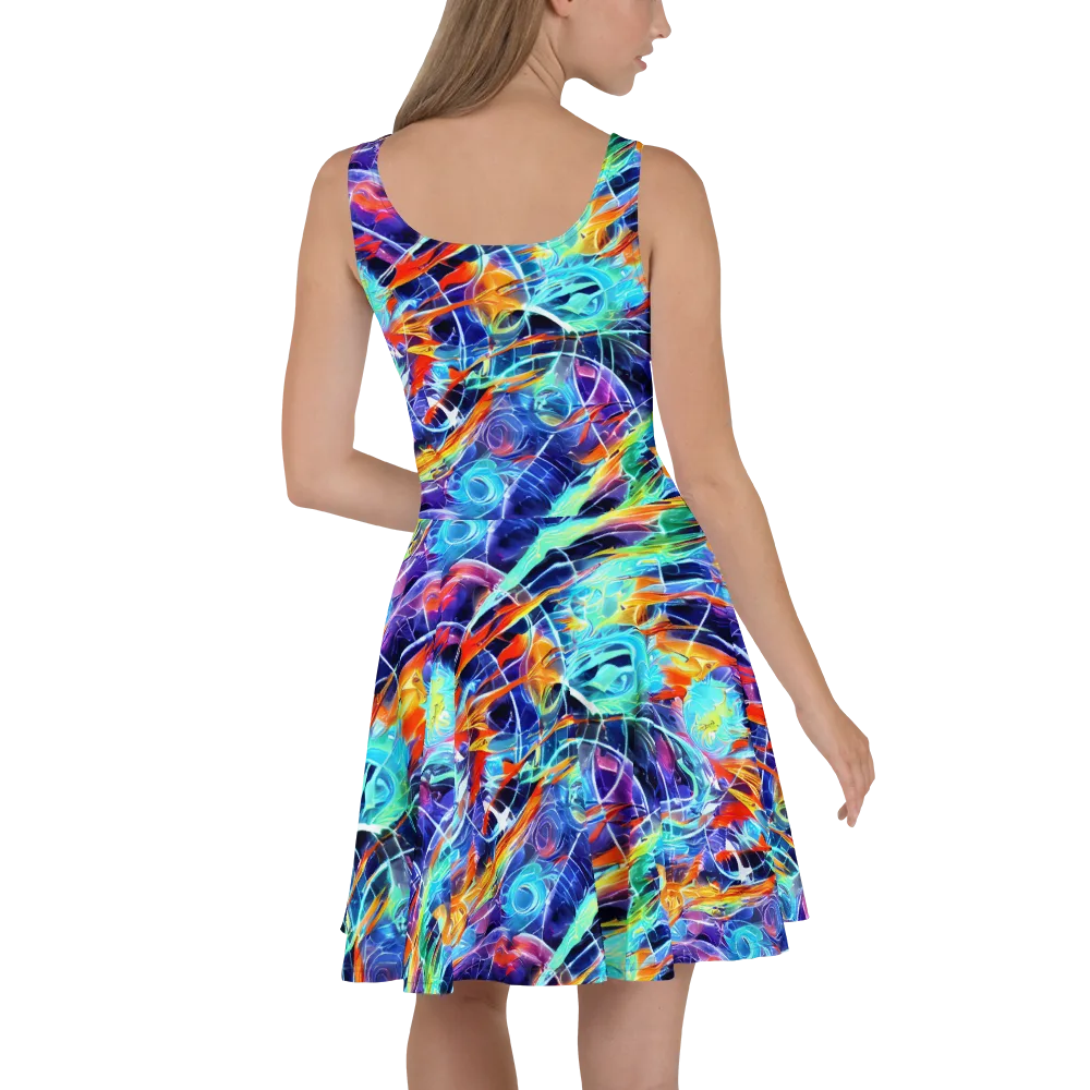 Stellar Crossfire on Skater Dress — Back
