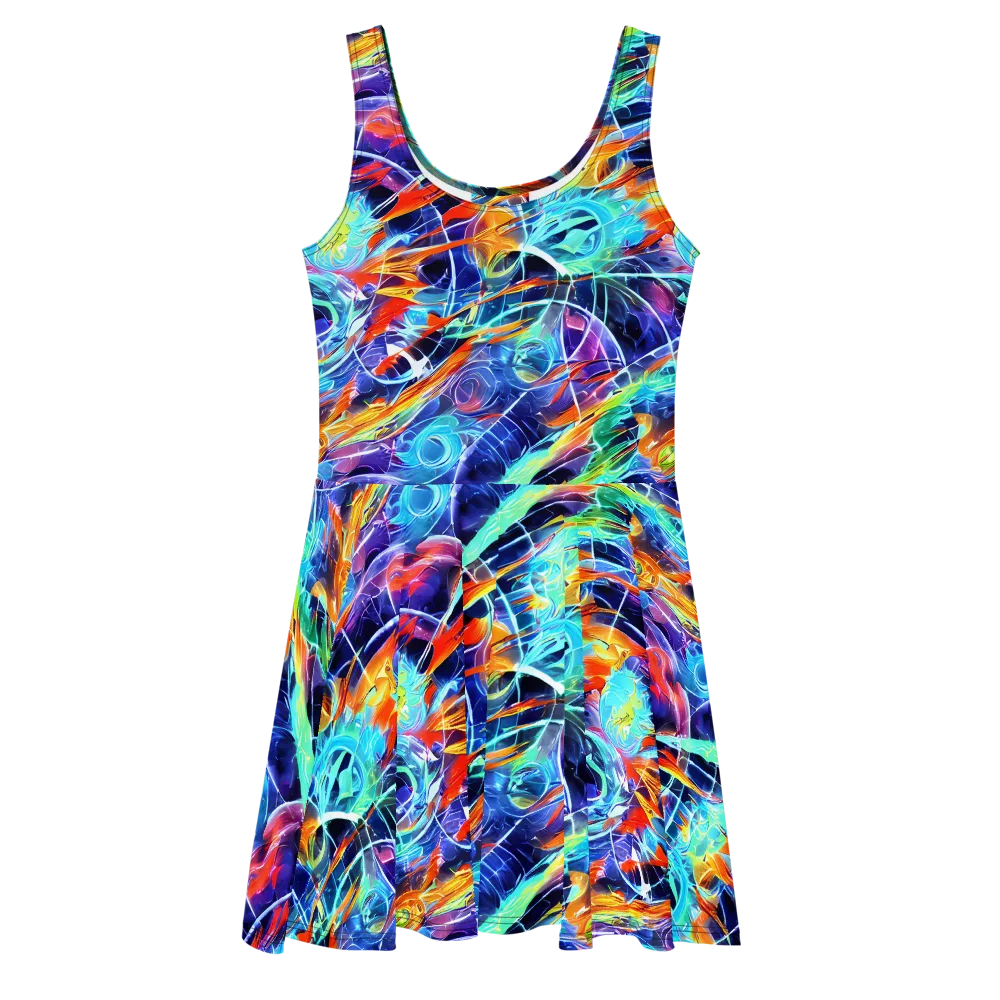 Stellar Crossfire on Skater Dress — Front