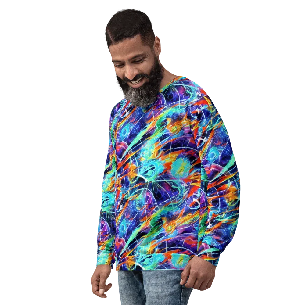 Stellar Crossfire on Sweatshirt — Left Front