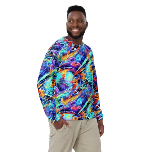 Stellar Crossfire on a Sweatshirt