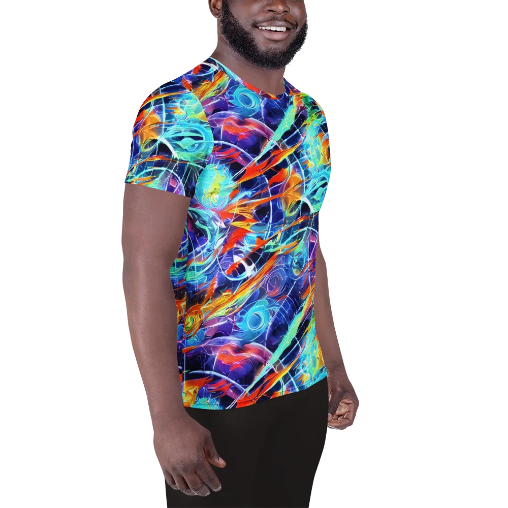 Stellar Crossfire on Men's Athletic T-Shirt — Right