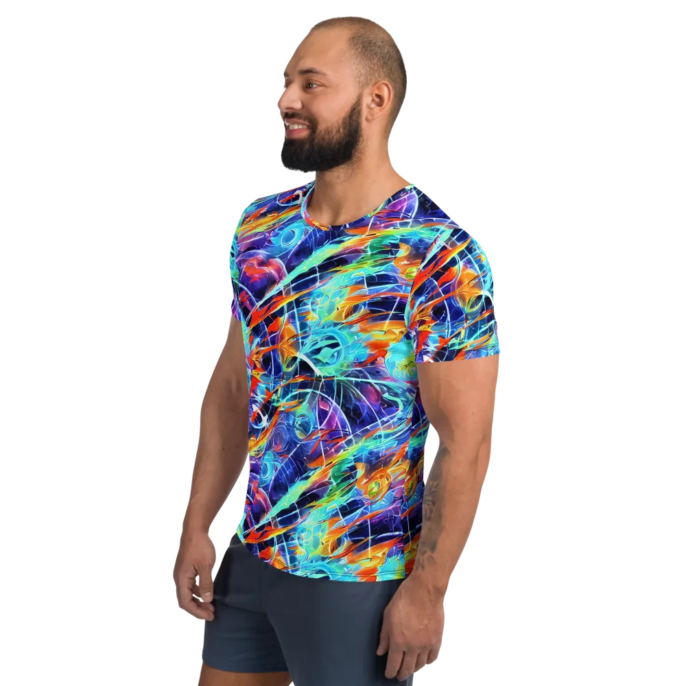 Stellar Crossfire on Men's Athletic T-Shirt — Left