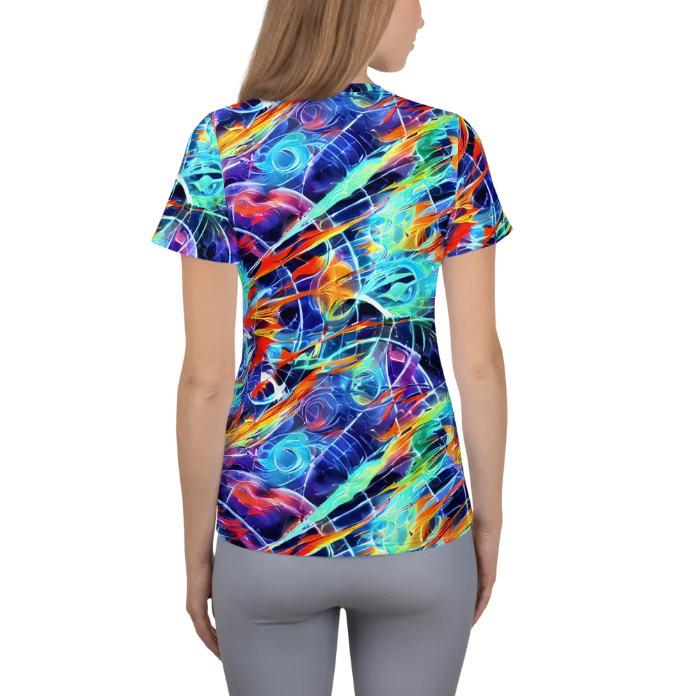Stellar Crossfire on Women's Athletic T-Shirt — Back