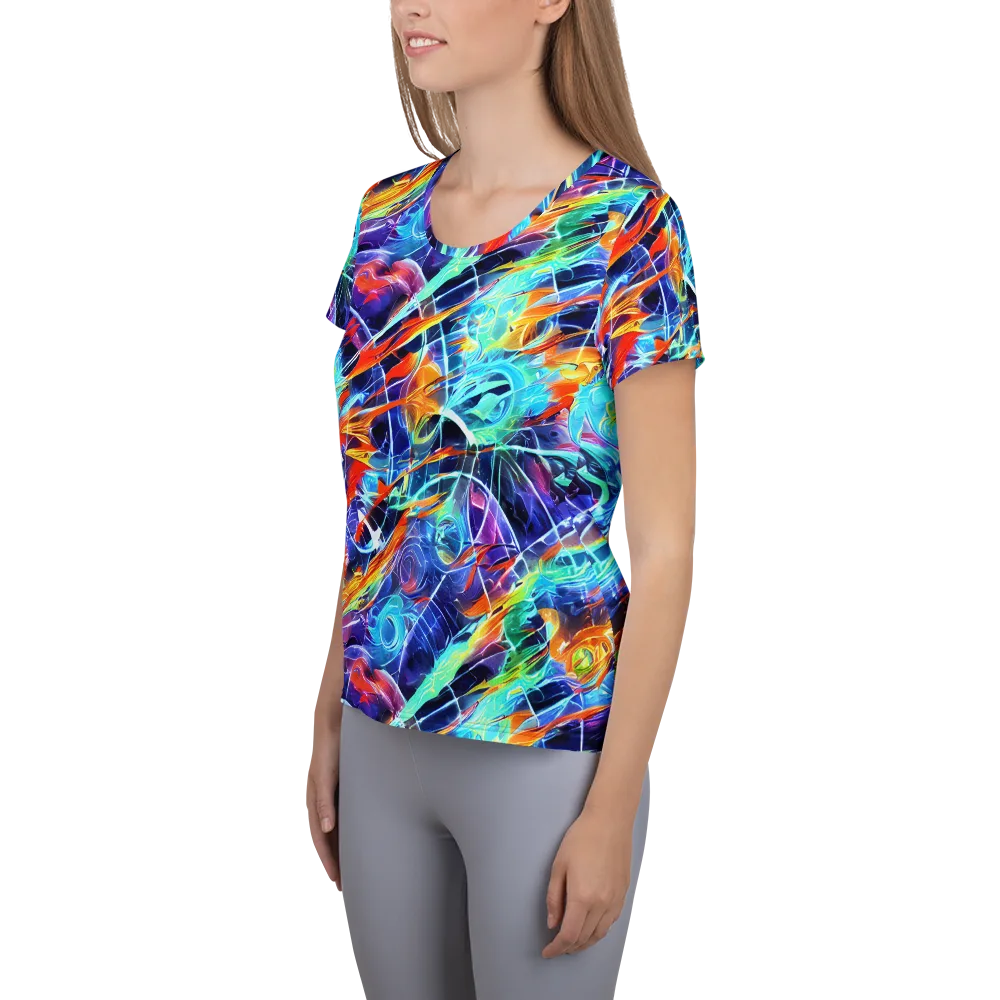Stellar Crossfire on Women's Athletic T-Shirt — Left