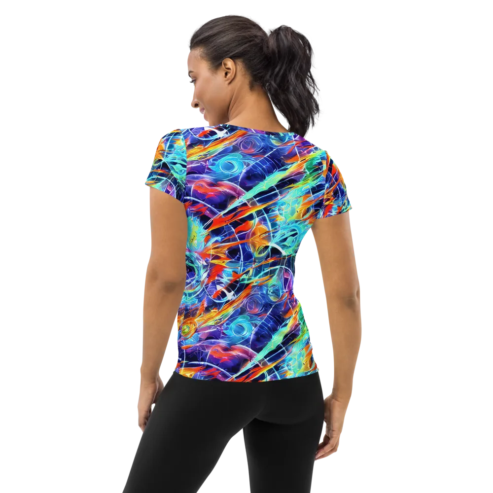 Stellar Crossfire on Women's Athletic T-Shirt — Back