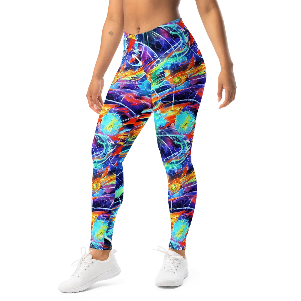 Stellar Crossfire on Leggings — Left Front