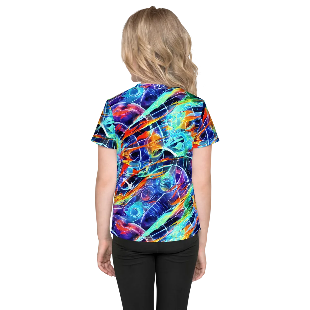 Stellar Crossfire on Kids Crew Neck T-Shirt — Back