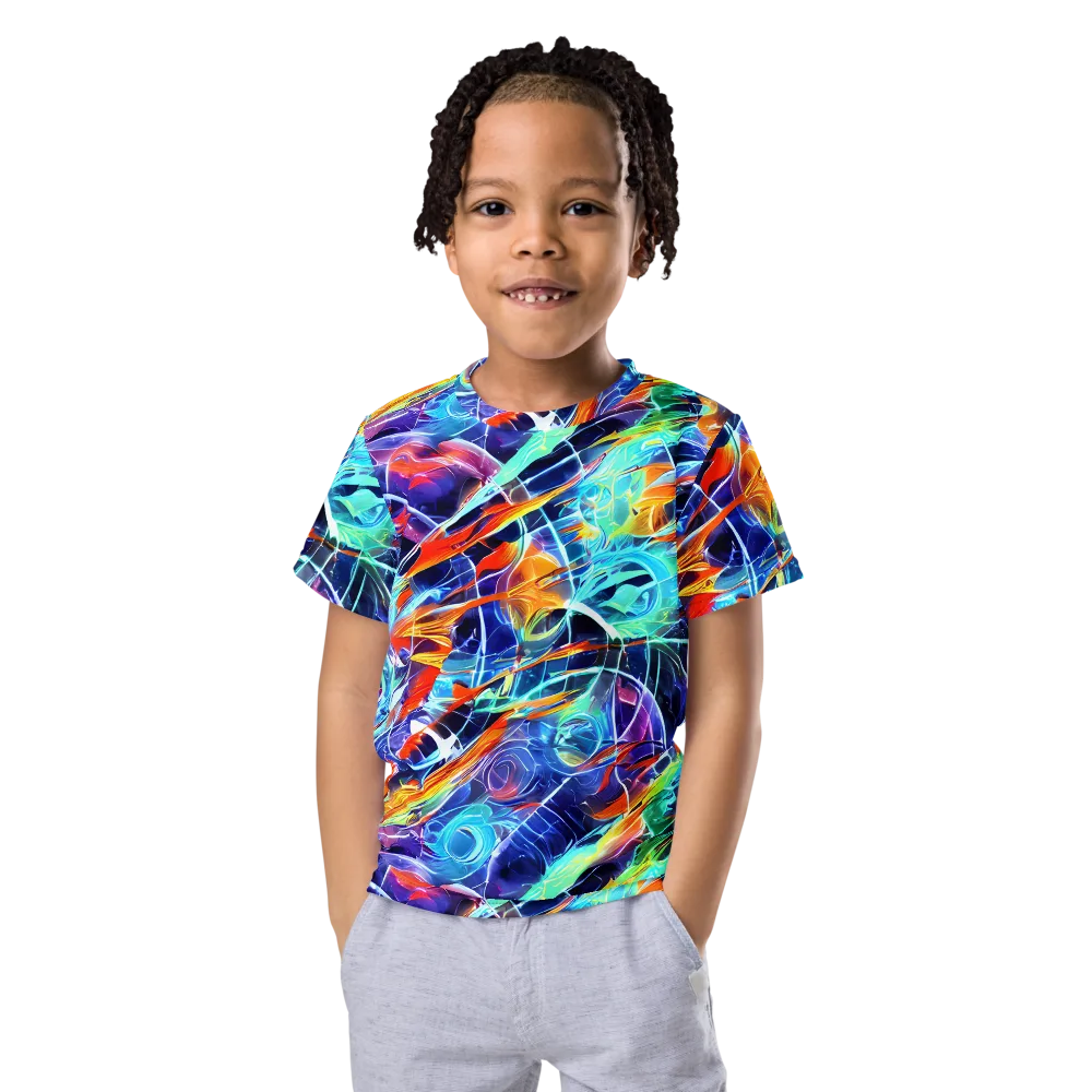Stellar Crossfire on Kids Crew Neck T-Shirt — Front
