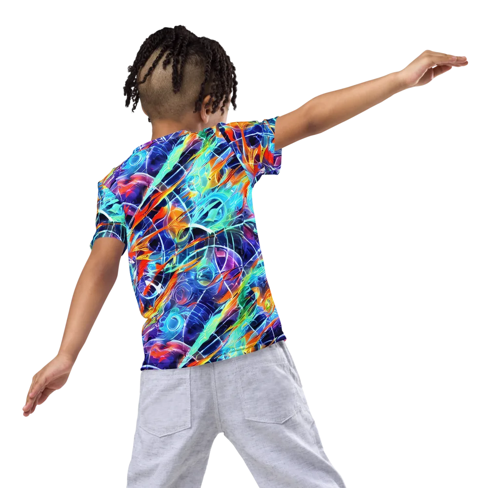 Stellar Crossfire on Kids Crew Neck T-Shirt — Back