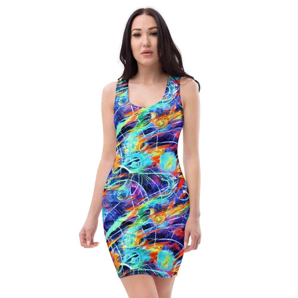 Stellar Crossfire on Bodycon Dress — Front