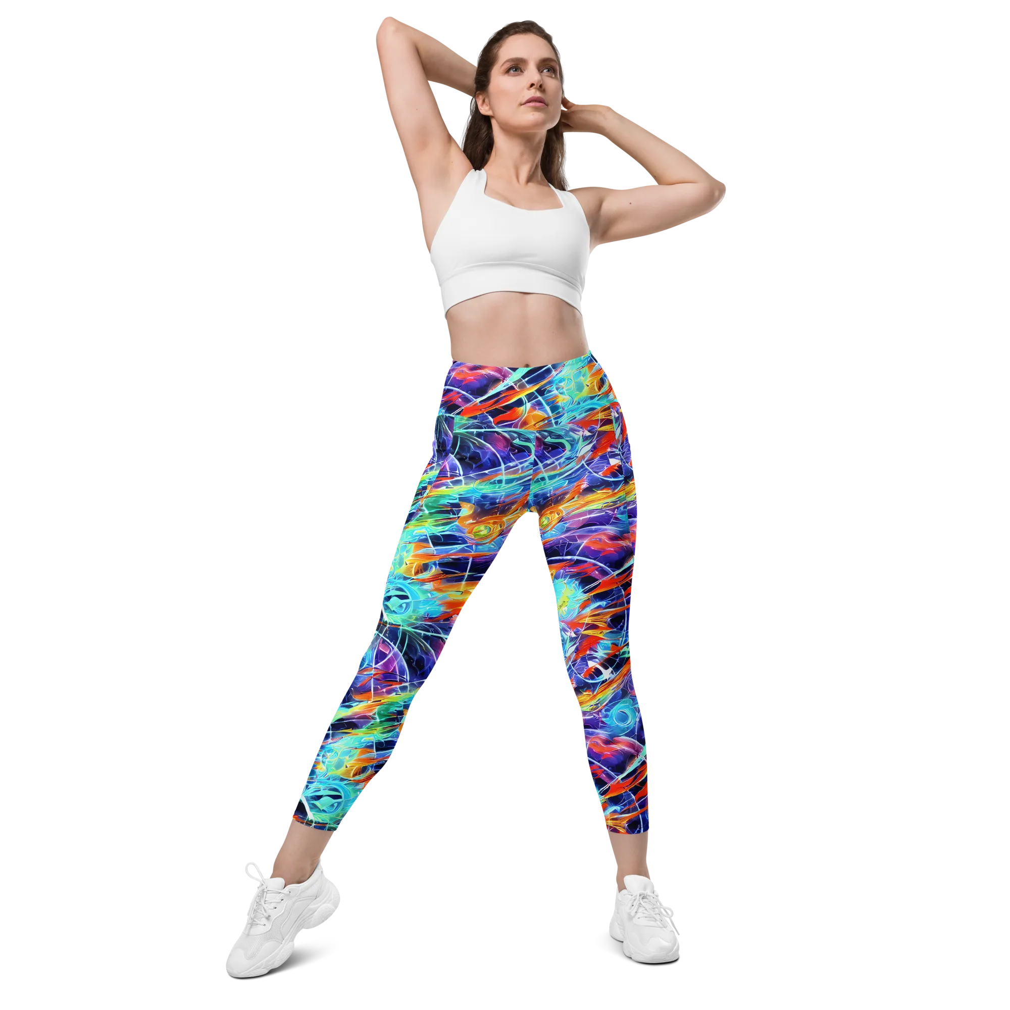 Stellar Crossfire on Leggings with Pockets — Front