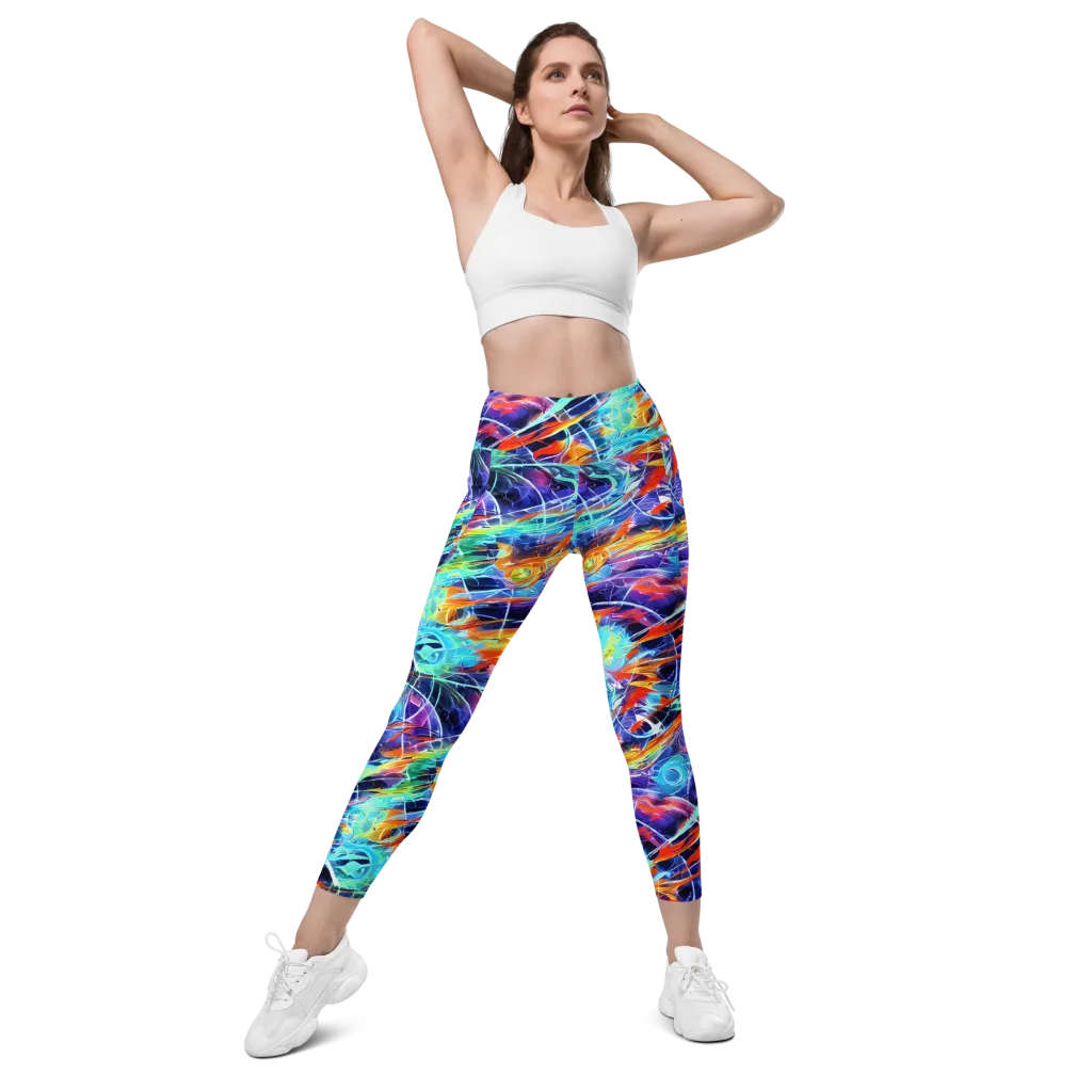 Stellar Crossfire on Leggings with Pockets — Front