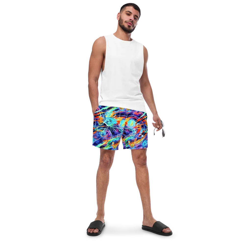 Stellar Crossfire on Swim Trunks — Front