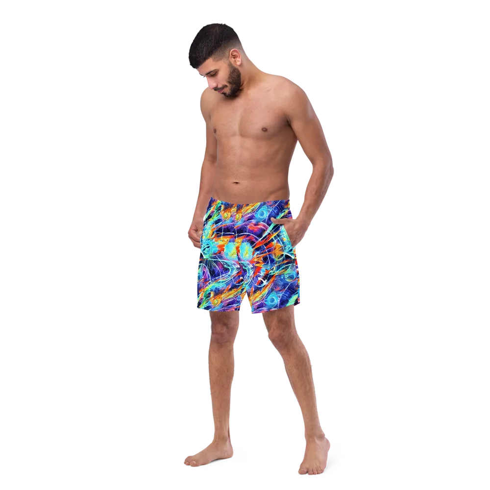 Stellar Crossfire on Swim Trunks — Left Front