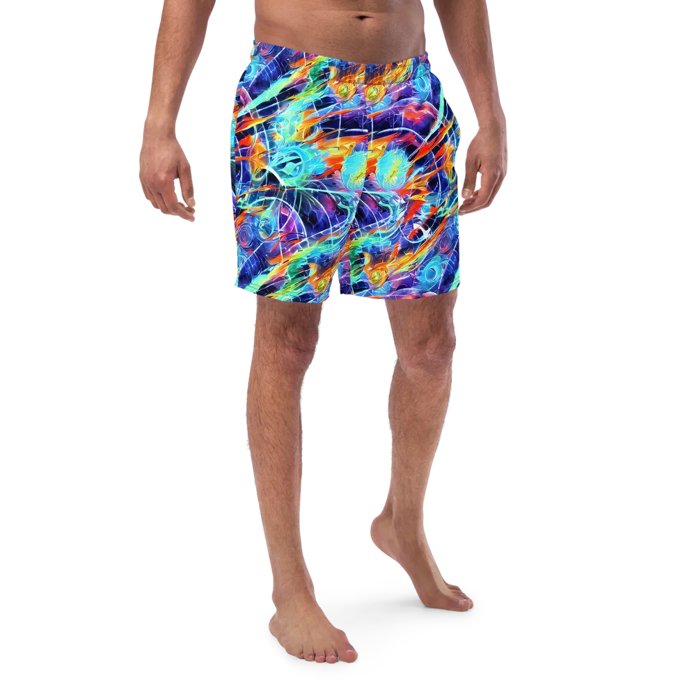 Stellar Crossfire on Swim Trunks — Front