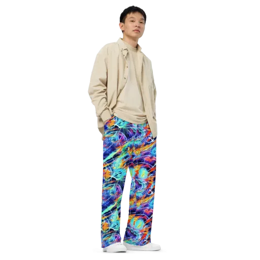 Stellar Crossfire on a Wide-Leg Pants