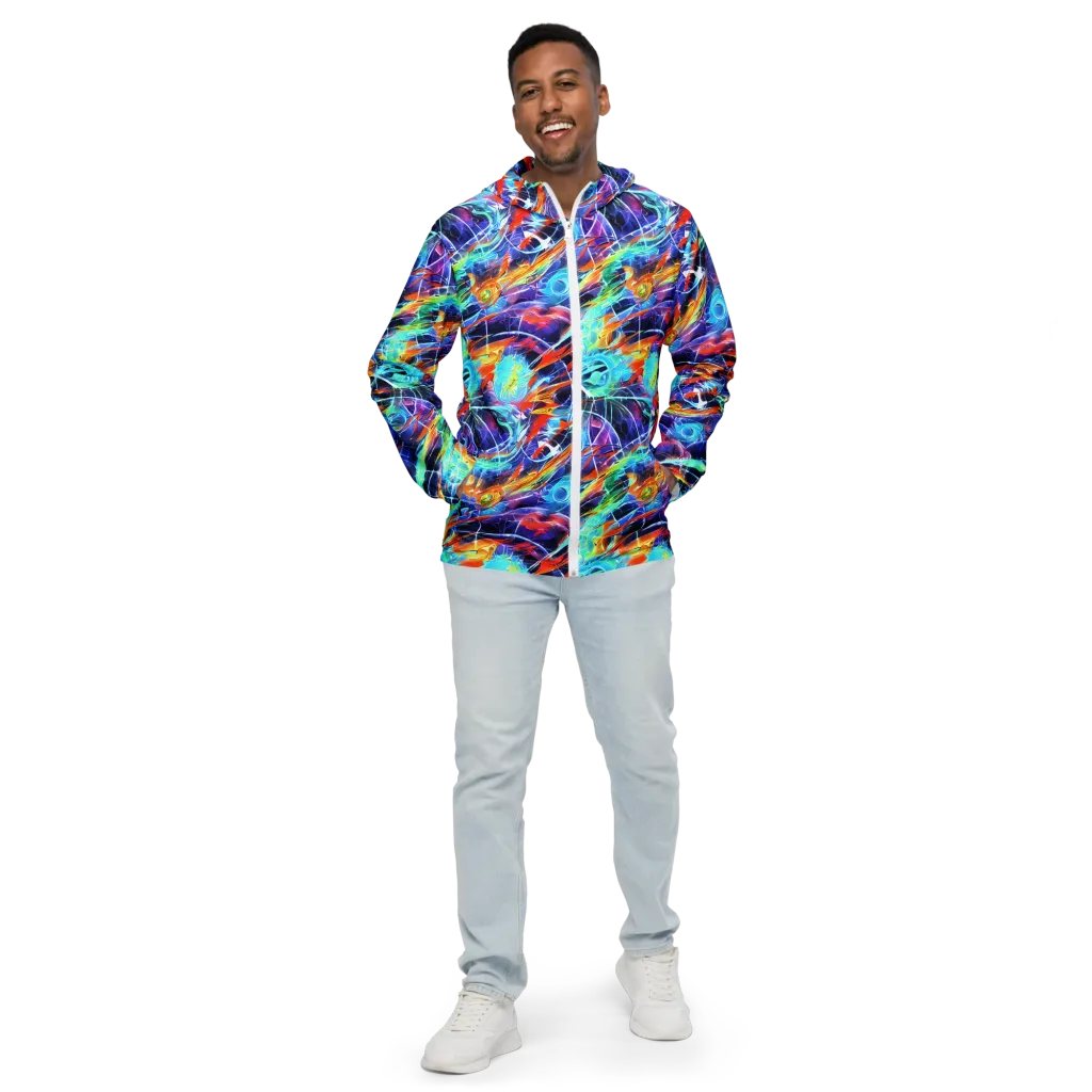 Stellar Crossfire on Men's Windbreaker — Front