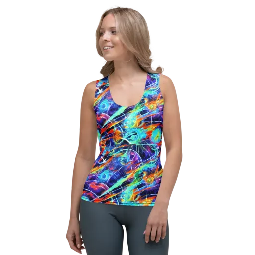Stellar Crossfire on a Women's Tank Top