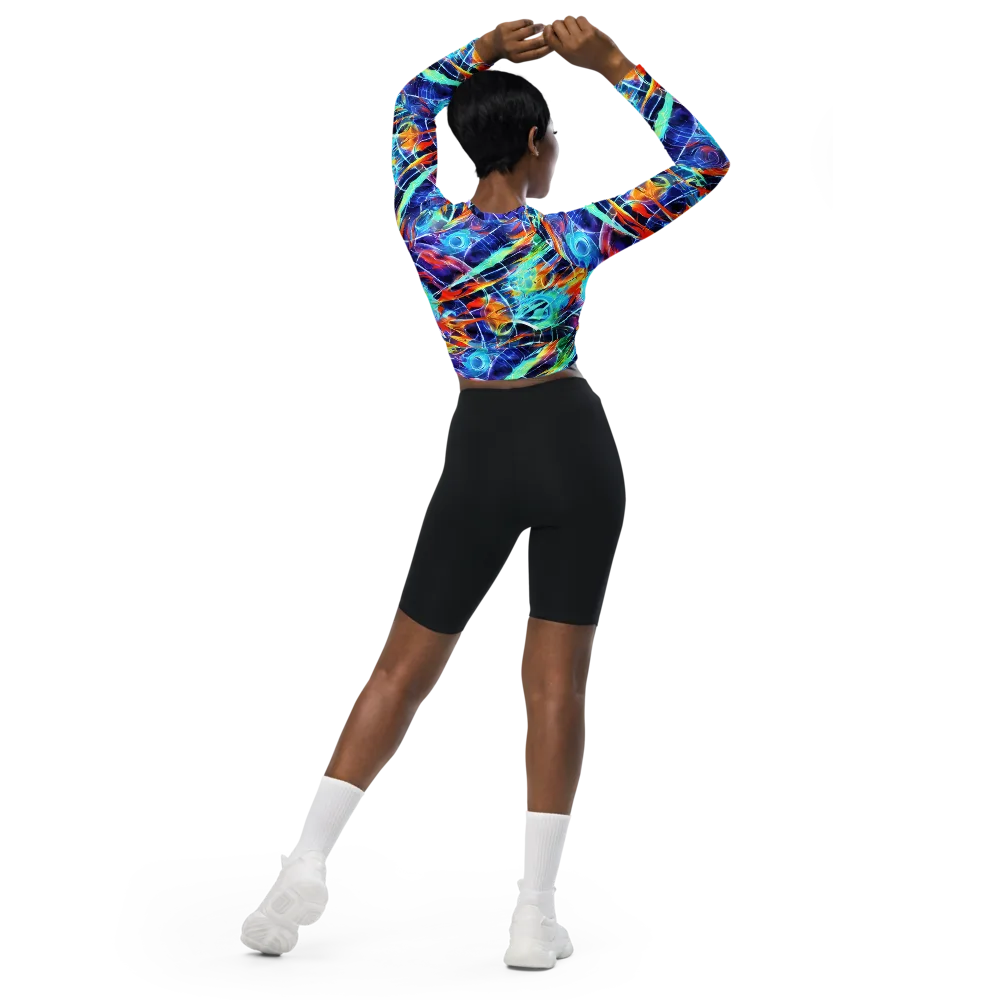 Stellar Crossfire on Long Sleeve Crop Top — Back