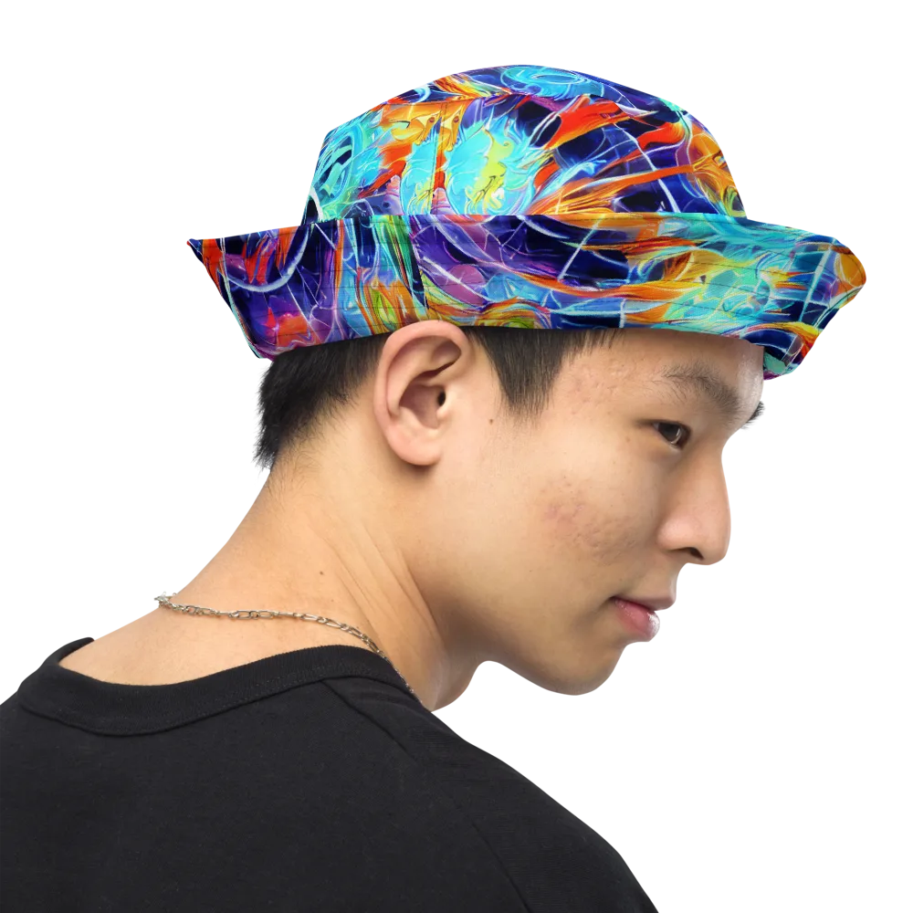 Stellar Crossfire on Reversible Bucket Hat — Right Outside
