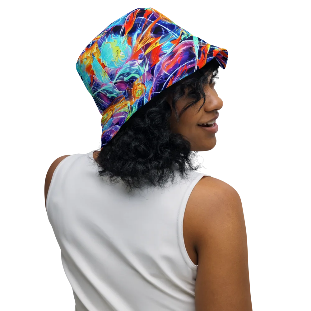 Stellar Crossfire on Reversible Bucket Hat — Right Outside