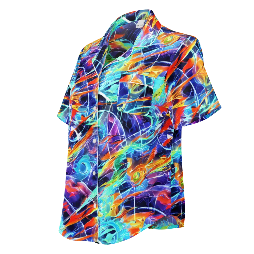 Stellar Crossfire on Women's Short Sleeve Pajama Top — Left Front