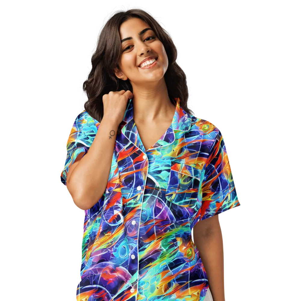 Stellar Crossfire on Women's Short Sleeve Pajama Top — Front