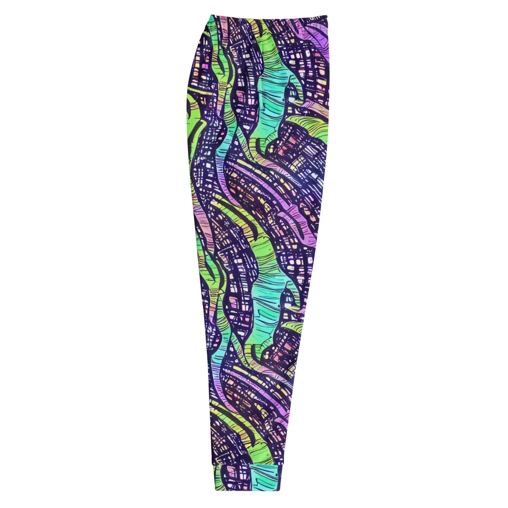 Neon Jungle Grid on Men's Joggers — Right