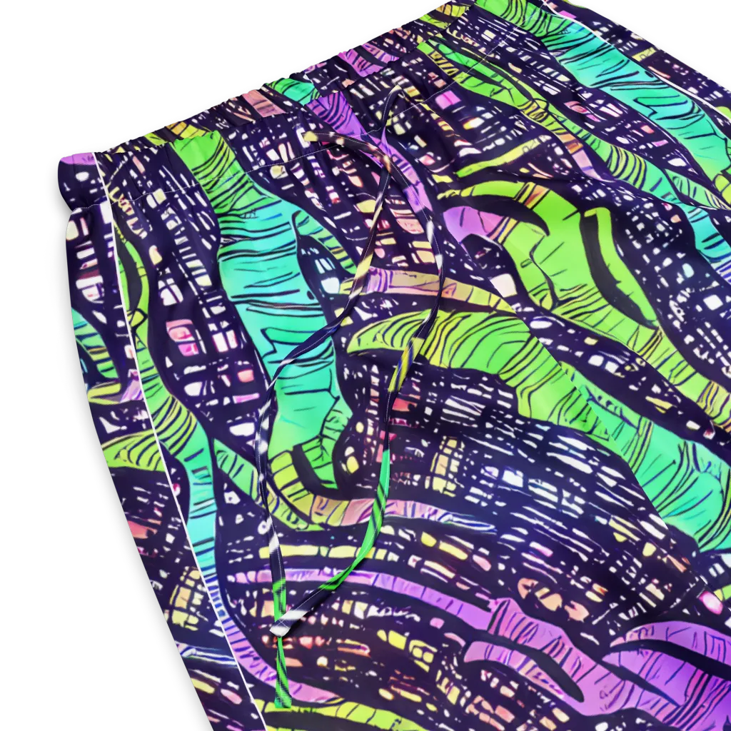 Neon Jungle Grid on Women's Pajama Pants — Product details
