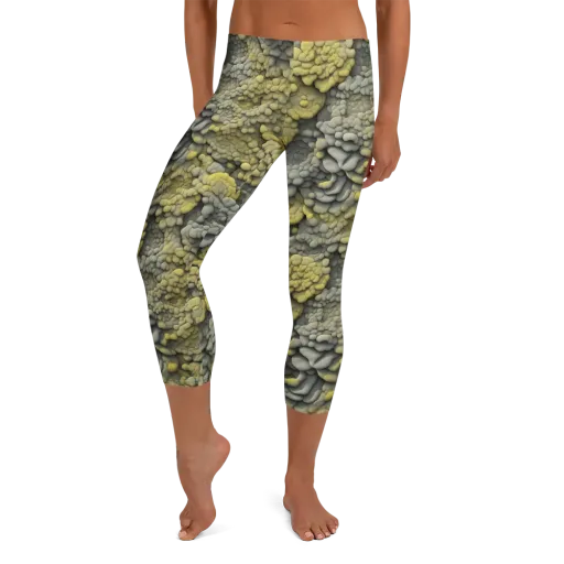 Mossstone Bloom on a Capri Leggings