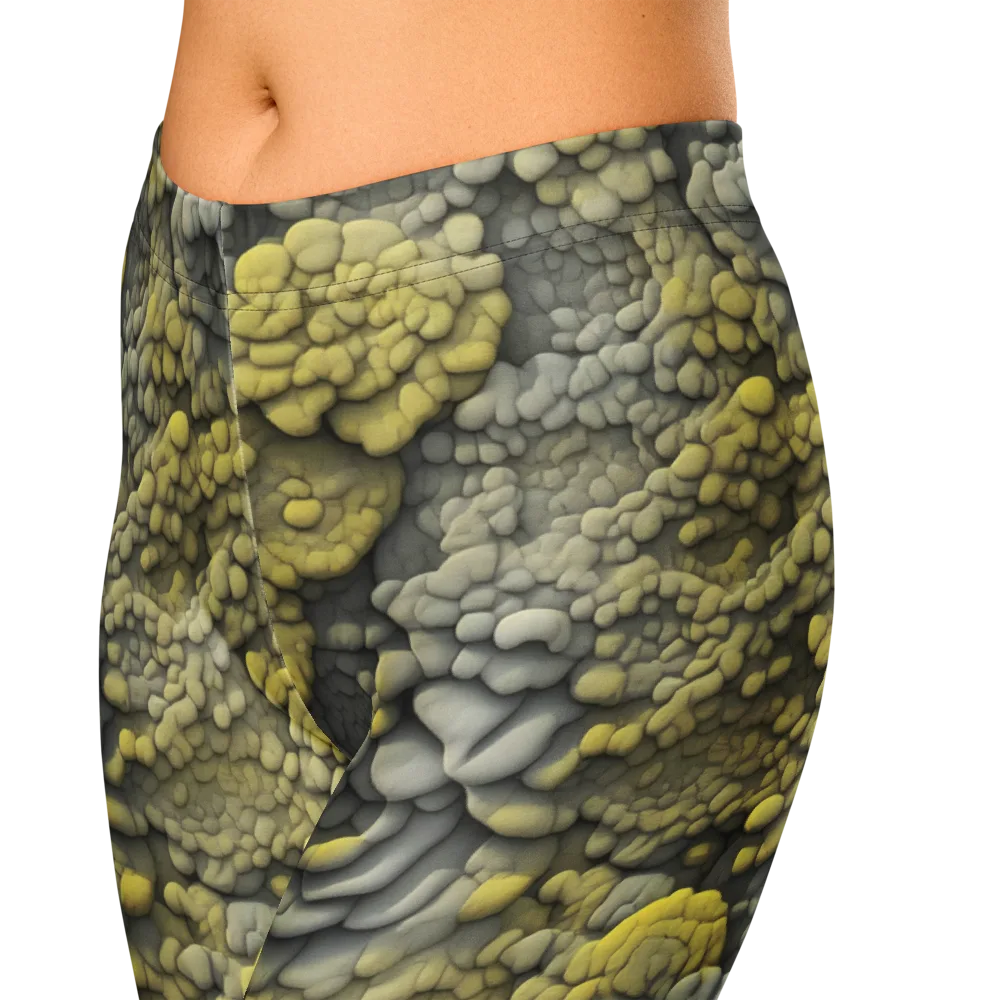 Mossstone Bloom on Capri Leggings — Zoomed-in