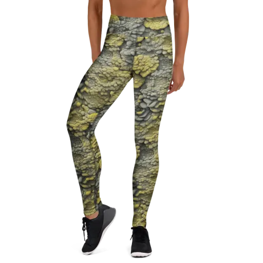 Mossstone Bloom on a Yoga Leggings
