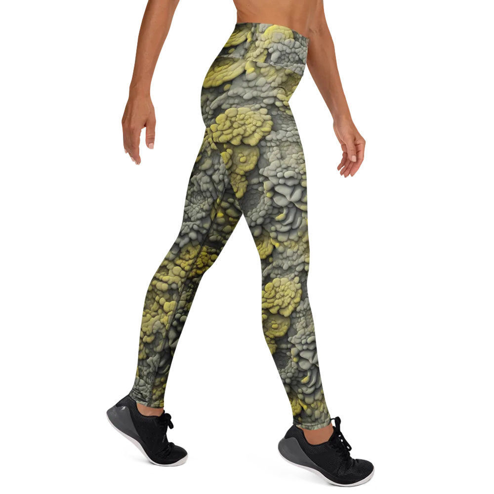 Mossstone Bloom on Yoga Leggings — Right