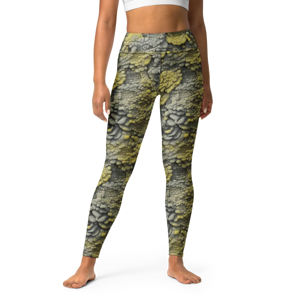 Mossstone Bloom on Yoga Leggings — Front