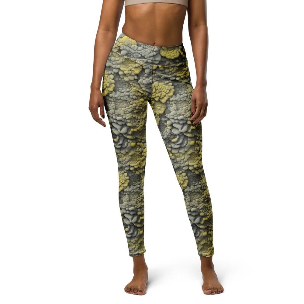 Mossstone Bloom on Yoga Leggings — Front