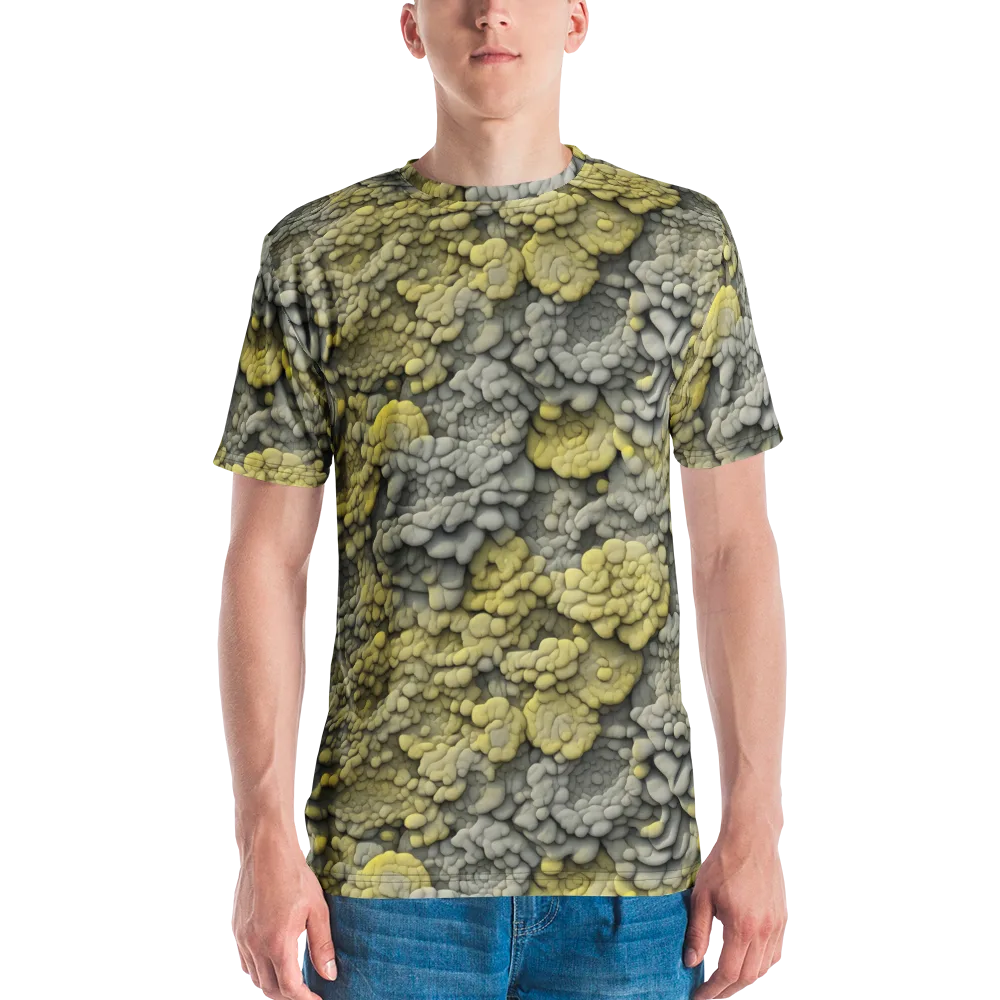 Mossstone Bloom on Men's Crew Neck T-Shirt — Front