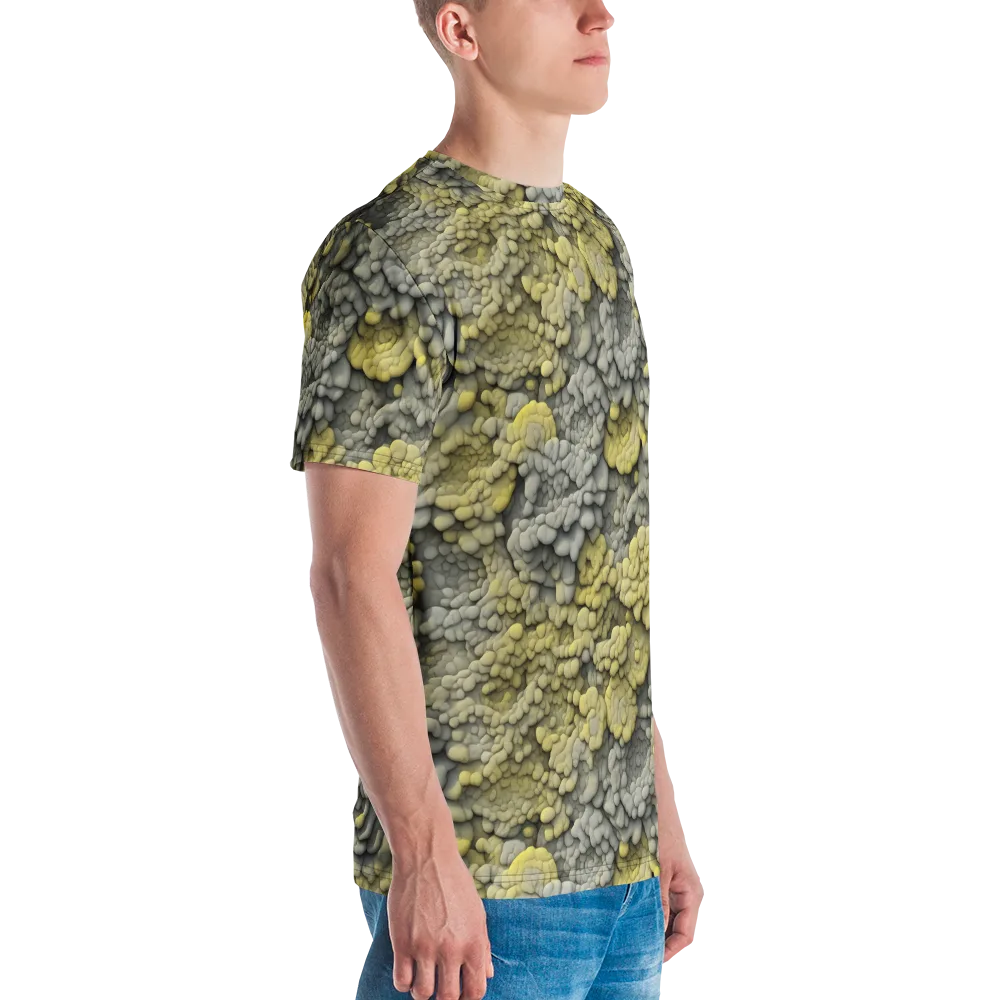 Mossstone Bloom on Men's Crew Neck T-Shirt — Right
