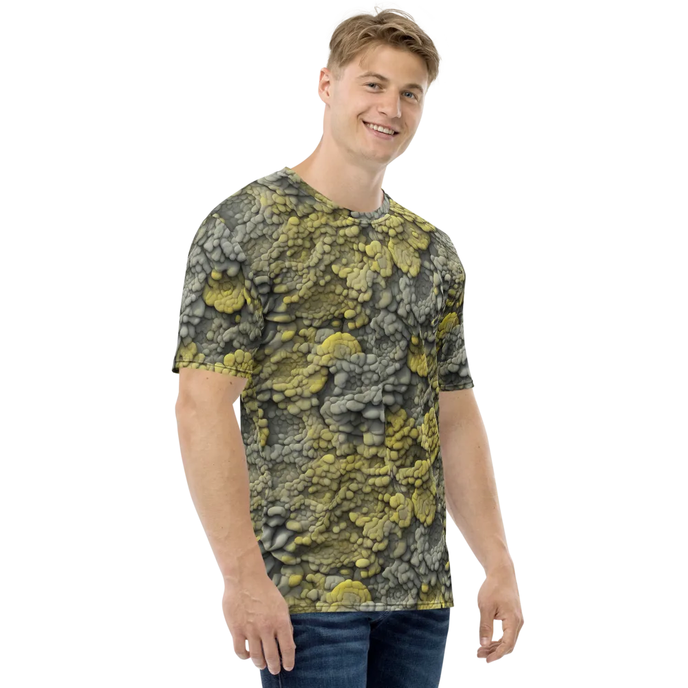 Mossstone Bloom on Men's Crew Neck T-Shirt — Right
