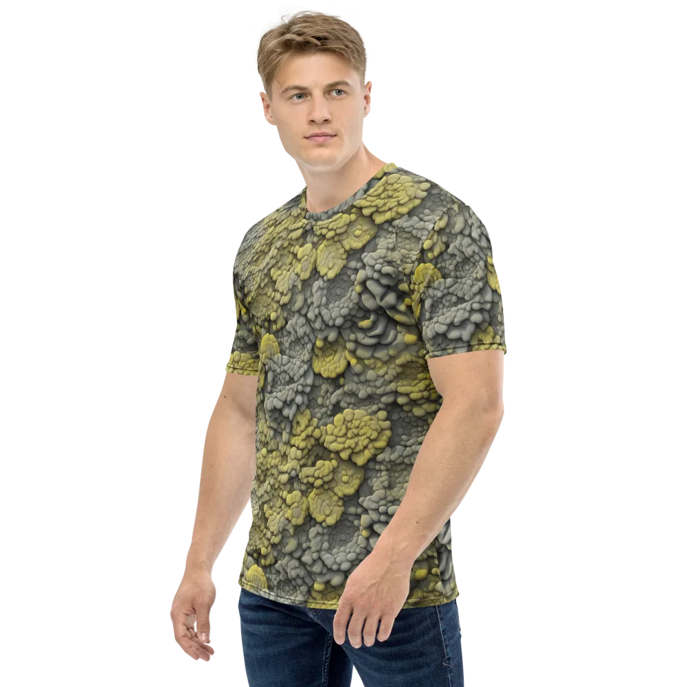 Mossstone Bloom on Men's Crew Neck T-Shirt — Left