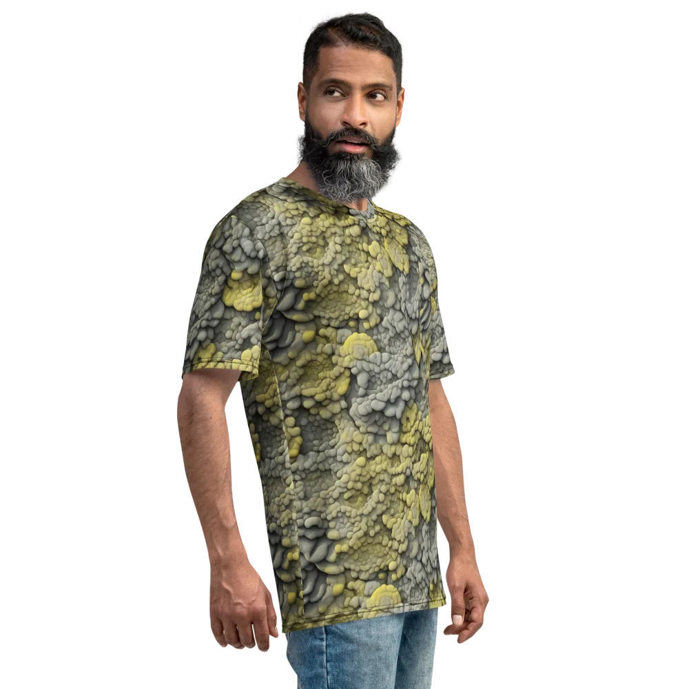 Mossstone Bloom on Men's Crew Neck T-Shirt — Right