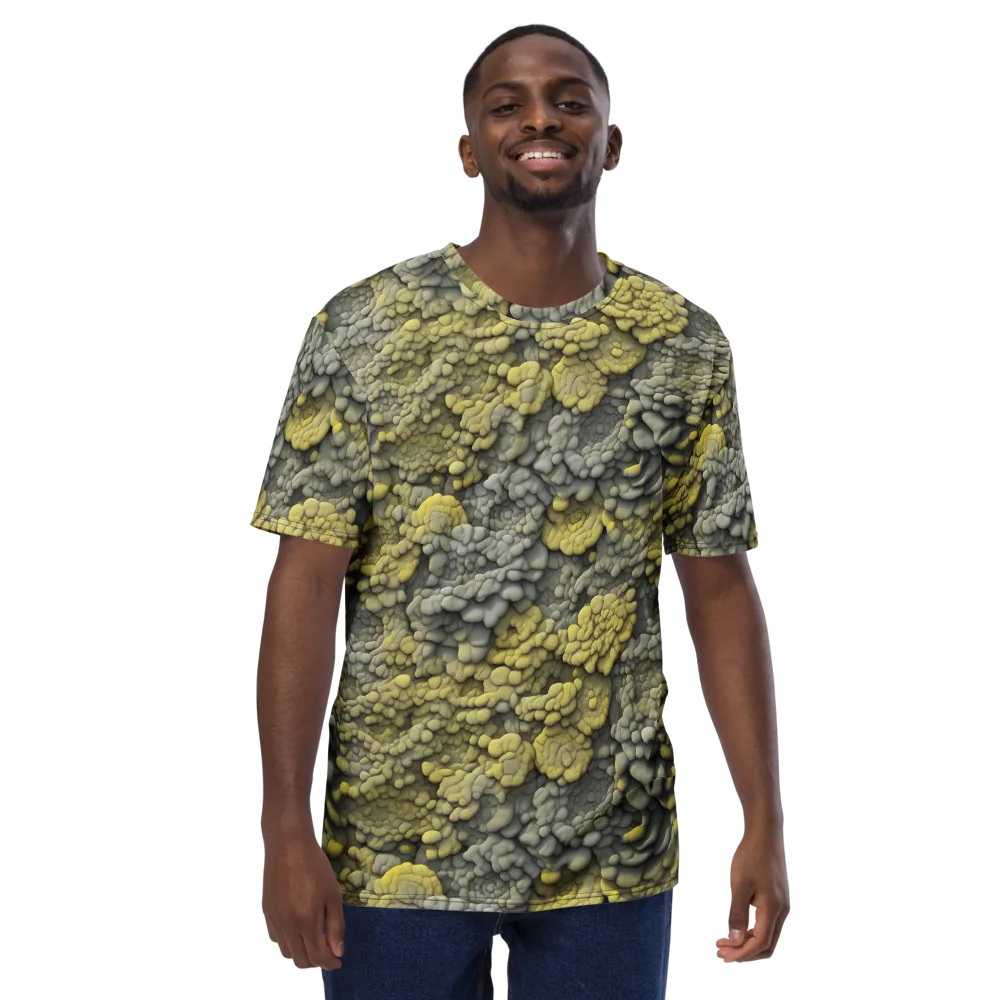 Mossstone Bloom on Men's Crew Neck T-Shirt — Front