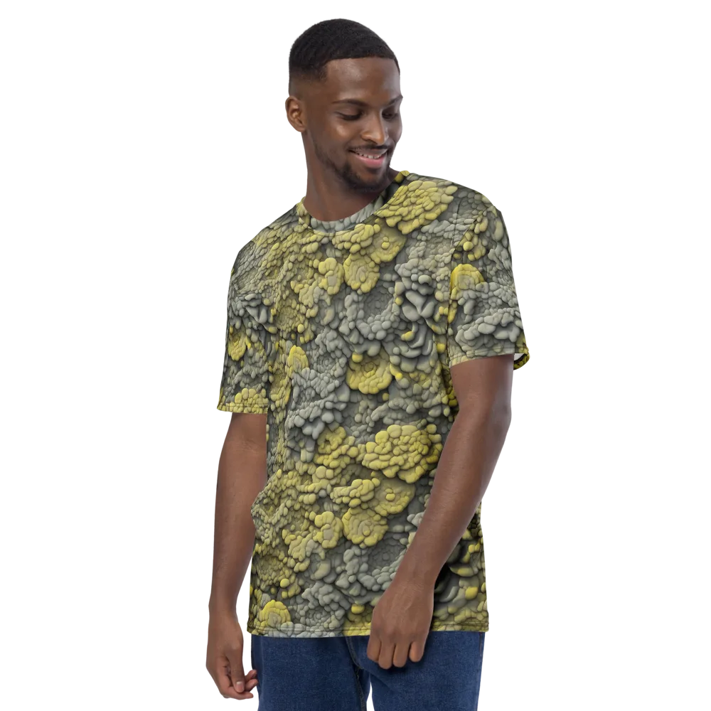Mossstone Bloom on Men's Crew Neck T-Shirt — Left
