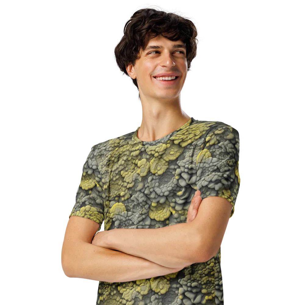 Mossstone Bloom on Men's Crew Neck T-Shirt — Left Front