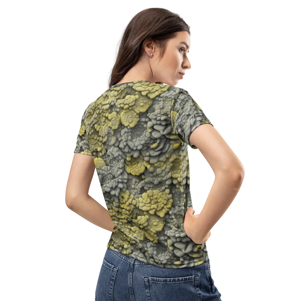 Mossstone Bloom on Women's Crew Neck T-Shirt — Back