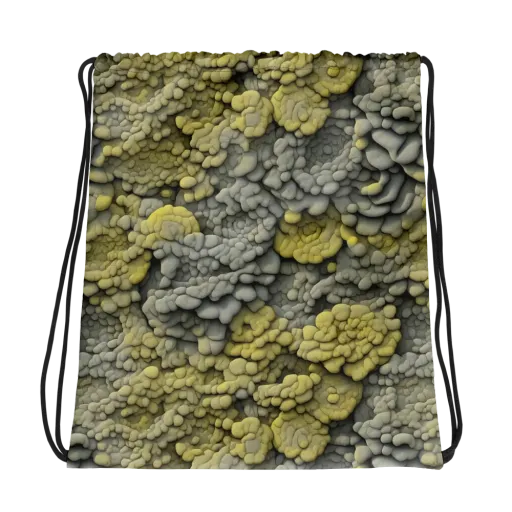 Mossstone Bloom on a Drawstring Bag
