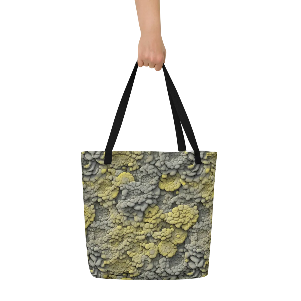 Mossstone Bloom on Large Tote Bag W/ Pocket — Front