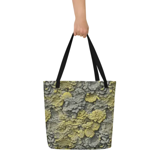 Mossstone Bloom on a Large Tote Bag W/ Pocket