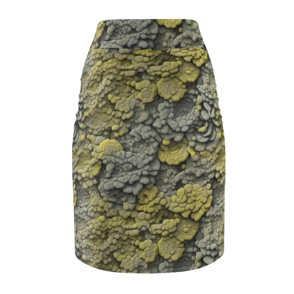 Mossstone Bloom on Pencil Skirt — Back