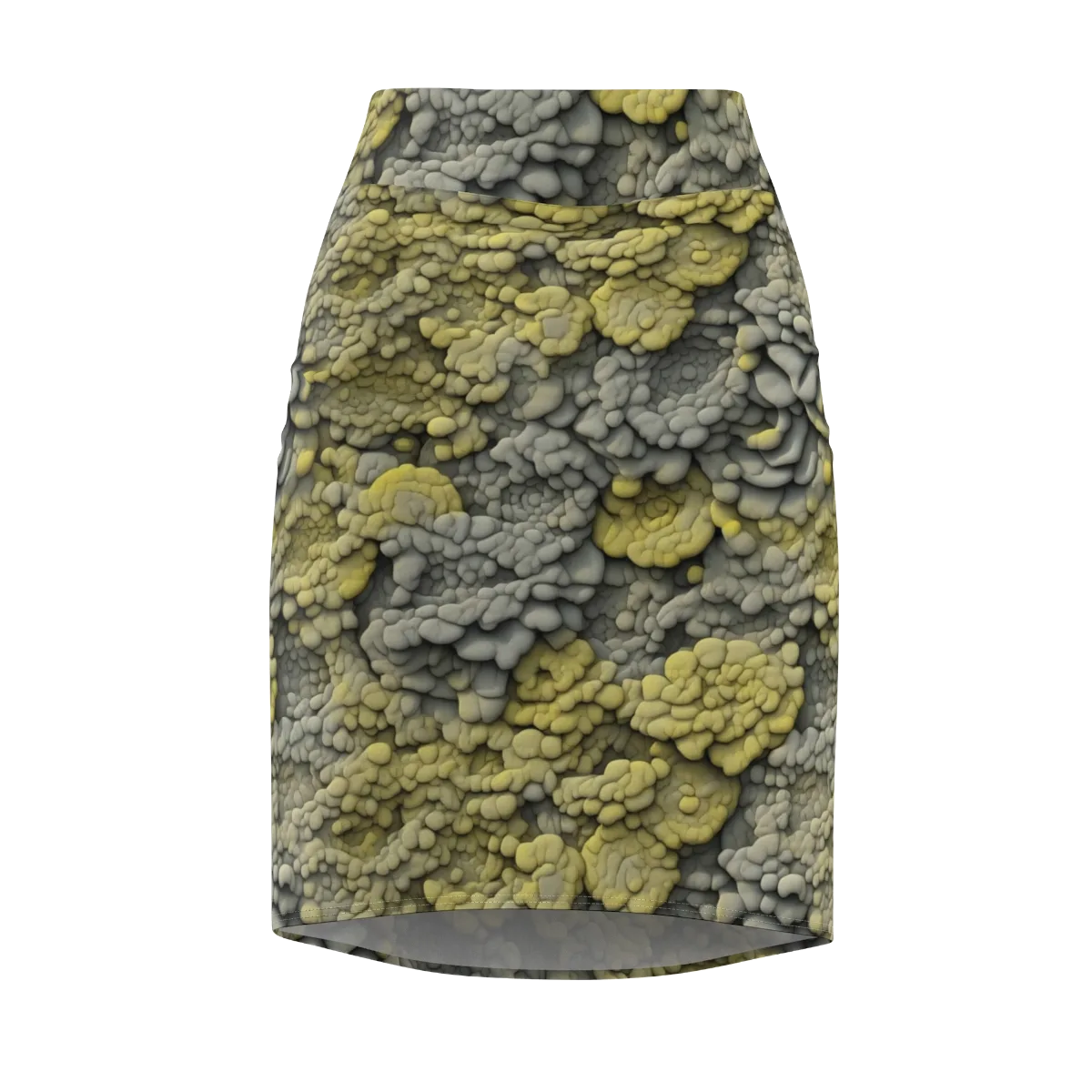 Mossstone Bloom on Pencil Skirt — Front