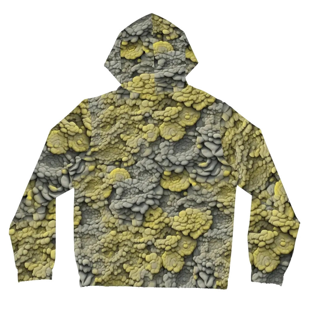 Mossstone Bloom on Women's Full-Zip Hoodie — Back